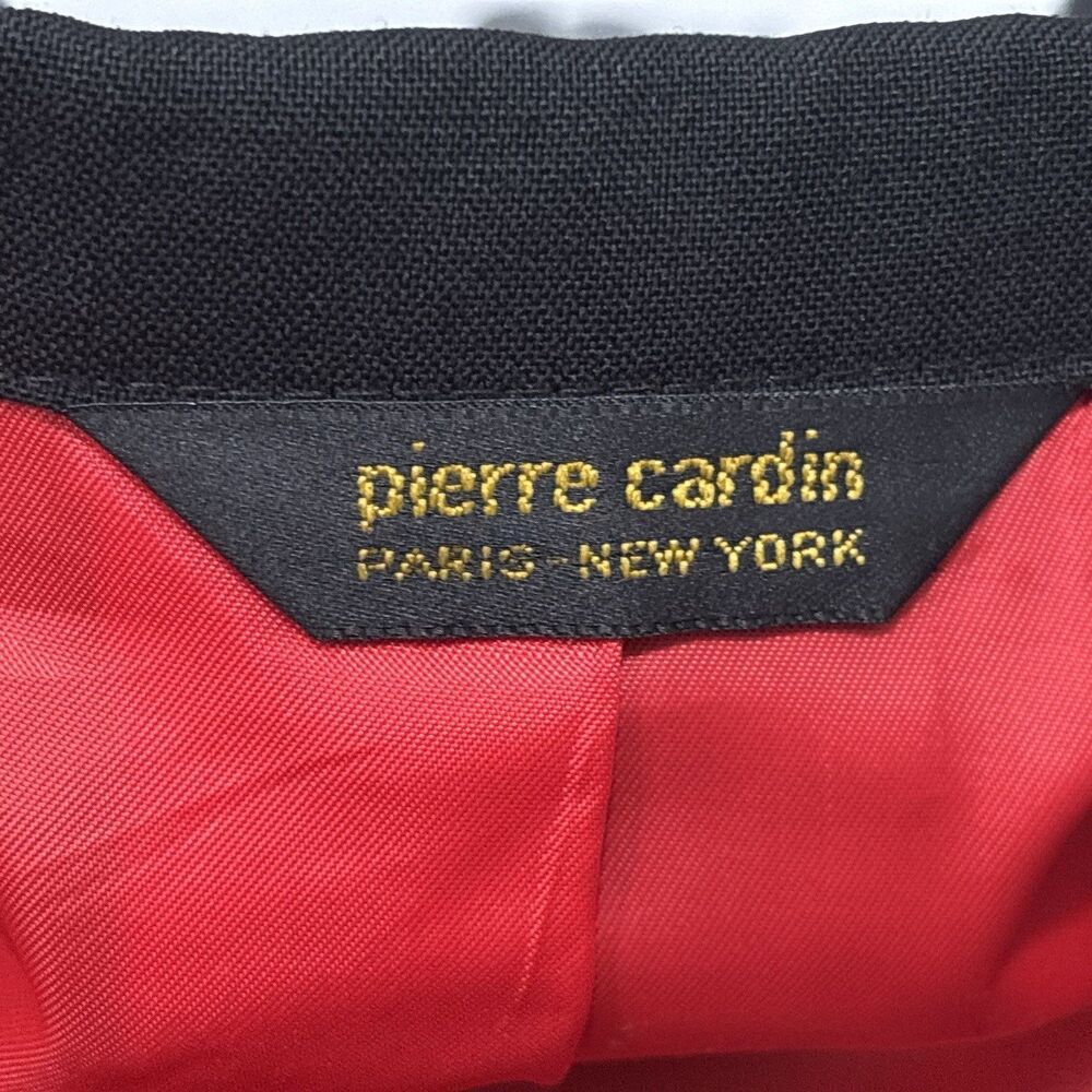 Vintage Pierre Cardin Couture Black Tuxedo Jacket Blazer Wool Satin 42XL - Picture 11 of 13